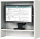 Monitorgehäuse H710xB720xT280mm lichtgrau/enzianblau m.Ventilator