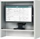Monitorgehäuse H710xB720xT280mm lichtgrau/enzianblau m.Ventilator RAU