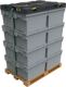 Deckel L120694 L1200xB800mm schwarz PP f.Europalette