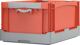 Faltbox L600xB400xH285mm Inh.58l grau/orange o.Deckel PP Liftgriffe BITO