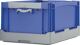 Faltbox L600xB400xH320mm Inh.65l grau/blau o.Deckel PP Liftgriffe BITO