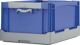 Faltbox L600xB400xH320mm Inh.65l grau/blau o.Deckel PP Liftgriffe BITO