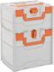Akku-Systembrandschutzboxen Li-SAFE 3-S L300xB400xH340mm 2 Griffe grau/orange