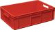 Mehrwegbehälter L600xB400xH180mm rot Wände u.BD geschl.