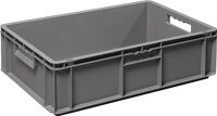 Mehrwegbehälter L600xB400xH180mm grau Wände u.BD geschl.