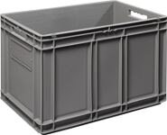Mehrwegbehälter L600xB400xH420mm grau Wände u.BD geschl.