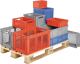 Mehrwegbehälter L800xB600xH320mm rot Wände u.BD geschl.