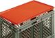 Auflagedeckel rot L400xB300mm f.Transportstapelkasten PP