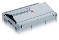 Faltbox L400xB300xH225mm Inh.20l grau m.Deckel PP