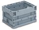 Faltbox L600xB400xH320mm Inh.63l grau m.Deckel PP