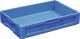 Transportstapelbehälter L600xB400xH120mm blau PP geschl.Griffe Seitenw.geschl.