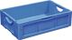 Transportstapelbehälter L600xB400xH170mm blau PP offene Griffe Seitenw.geschl.