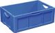 Transportstapelbehälter L600xB400xH220mm blau PP offene Griffe Seitenw.geschl.