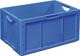 Transportstapelbehälter L600xB400xH320mm blau PP offene Griffe Seitenw.geschl.