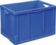 Transportstapelbehälter L600xB400xH420mm blau PP offene Griffe Seitenw.geschl.