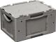 Transportstapelbehälter L400xB300xH237mm grau PP m.Deckel offene Griffe