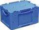 Transportstapelbehälter L400xB300xH237mm blau PP m.Deckel offene Griffe