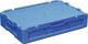 Transportstapelbehälter L600xB400xH137mm blau PP m.Deckel geschl.Griffe+Seitenw.