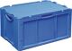 Transportstapelbehälter L600xB400xH337mm blau PP m.Deckel offene Griffe