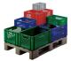 Transportbehälter L400xB300xH270mm grau PP Durchfassgr.Seitenwände durchbrochen