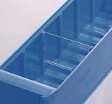 Trennw.f.Regalkasten B.91mm Styrolux transp.10St./Btl.TECWERK