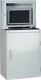 Computerschrank H1600xB710xT500mm 1 Tür lichtgrau