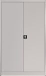 Flügeltürenschrank H1950xB1200xT420mm lichtgrau 4 BD m.Höhenausgleich MAUSER