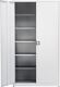 Flügeltürenschrank H2200xB1200xT420mm lichtgrau 5 BD m.Höhenausgleich MAUSER