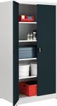 Flügeltürenschrank H1950xB950xT600mm lichtgrau/grau 4 BD m.Höhenausgleich MAUSER