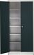 Flügeltürenschrank H2200xB950xT500mm lichtgrau/grau 5 BD m.Höhenausgleich MAUSER