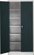 Flügeltürenschrank H2200xB950xT500mm lichtgrau/grau 5 BD m.Höhenausgleich MAUSER