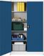 Flügeltürenschrank H1950xB1200xT500mm grau/blau 4 BD m.Höhenausgleich MAUSER
