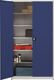 Flügeltürenschrank H2200xB1200xT500mm grau/blau 5 BD m.Höhenausgleich MAUSER