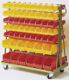 Fahrregal H1160xB1000xT500mm resedagrün 144x4 LA-KA-PE
