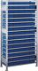 Steckregal H2000xB1000xT400mm Grundregal 16 Stahlböden 75xL 400mm blau