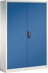 Flügeltürenschrank H1950xB1200xT500mm lichtgrau/enzianblau 6 BD 6 Schubl.C+P
