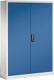 Flügeltürenschrank H1950xB1200xT500mm lichtgrau/enzianblau 6 BD 6 Schubl.C+P