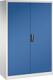 Flügeltürenschrank H1950xB1200xT500mm lichtgrau/enzianblau 4 BD 1Wertfach H350mm