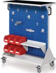 Rollwagen H1270xB1000xT500mm lichtgrau/enzianblau KastenxGr.6 x 6