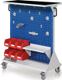 Rollwagen H1270xB1000xT500mm lichtgrau/enzianblau KastenxGr.6 x 6