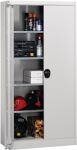 Flügeltürenschrank H1950xB950xT420mm lichtgrau 4 BD MAUSER