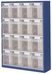 Magazinschrank H880xB634xT200mm lichtgrau Klarsichtmagazine 16xD GRUBER SYSTEME