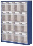 Magazinschrank H880xB634xT200mm lichtgrau Klarsichtmagazine 16xD GRUBER SYSTEME