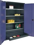 Großraum-Flügeltürenschrank H1950xB1200xT600mm 4 Fbd.grau/taubenblau TECWERK