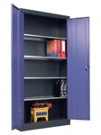 Flügeltürenschrank H1950 xB950 xT420 mm anthrazitgrau/taubenblau NCS 4 BD