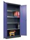 Flügeltürenschrank H1950 xB950 xT420 mm anthrazitgrau/taubenblau NCS 4 BD