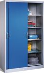 Schiebetürenschrank H1950xB1200xT500mm lichtgrau/ enzianblau 4 Fbd.C+P