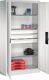 Flügeltürenschrank H1950xB930xT600mm lichtgrau/lichtgrau 3 BD