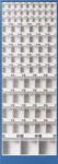 Magazinschrank H1820xB634xT200mm lichtgrau Klarsichtmagazine 27xA,30xB,20xC,3xE