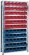 Steckregal H2000xB1000xT300mm Grundregal 12 Stahlböden 30xMK4 blau,36xMK4 rot TW